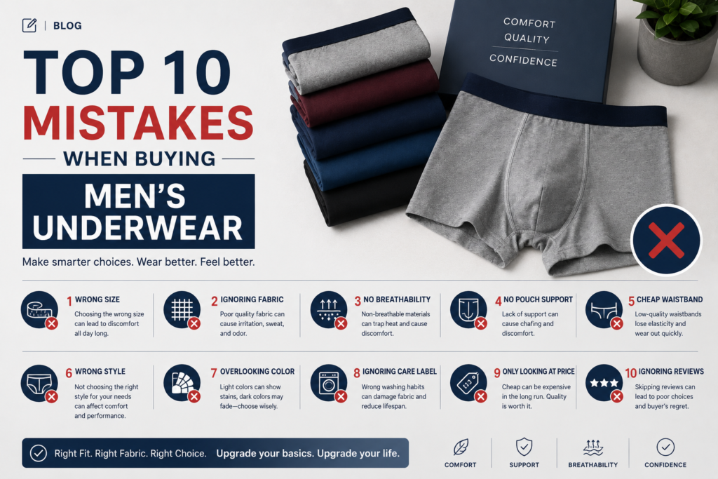 Top 10 Mistakes When Buying Men's Underwear