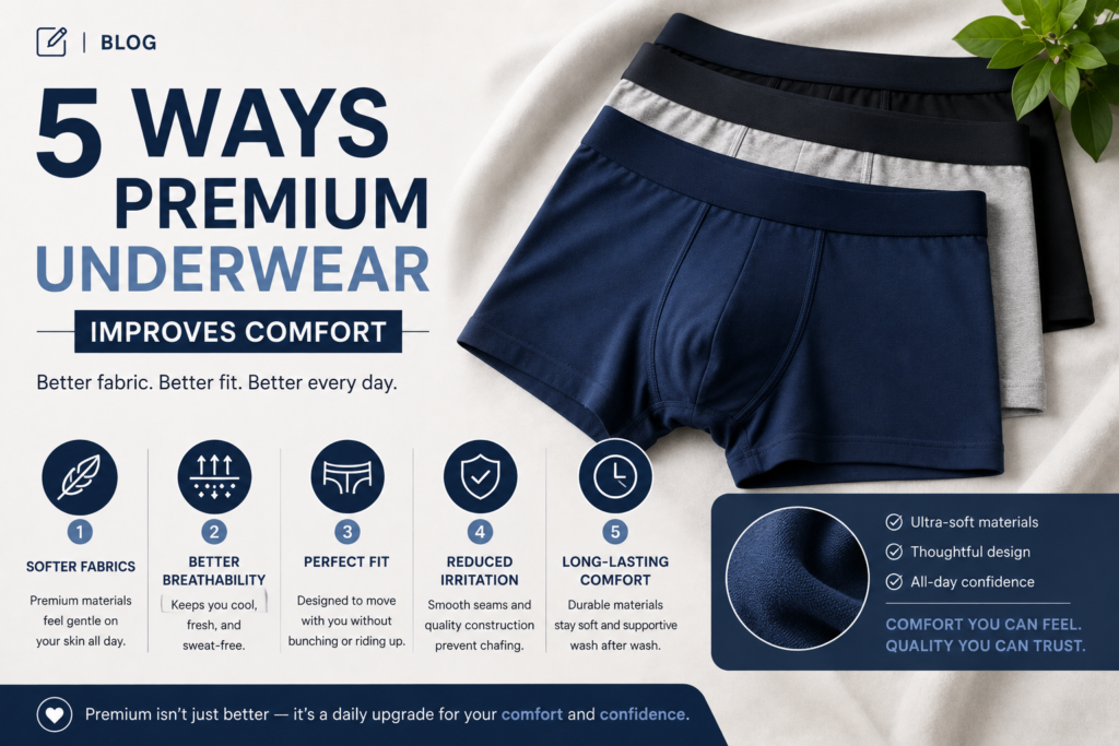 5 Ways Premium Underwear Improves Comfort