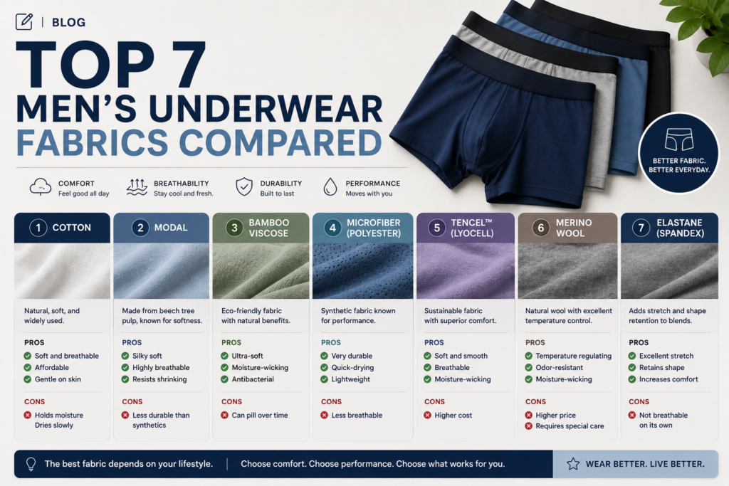 Top 7 Men's Underwear Fabrics Compared
