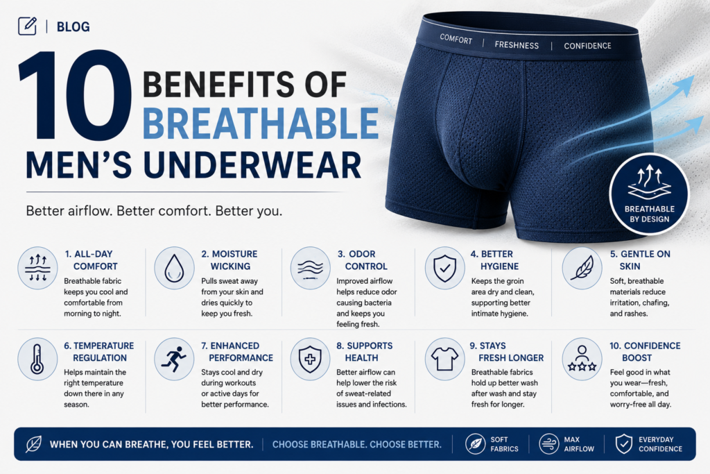 10 Benefits Of Breathable Men's Underwear