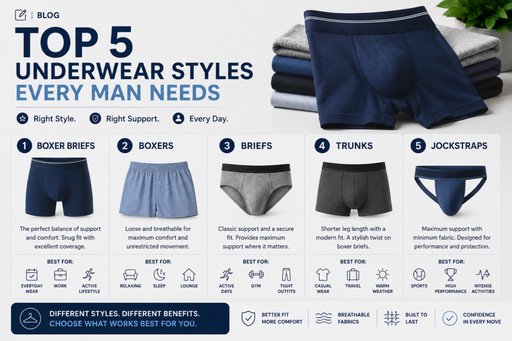 Top 5 Underwear Styles Every Man Needs